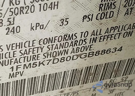 2013 Ford Explorer Xlt from USA, damaged, VIN 1FM5K7D80DGB88634